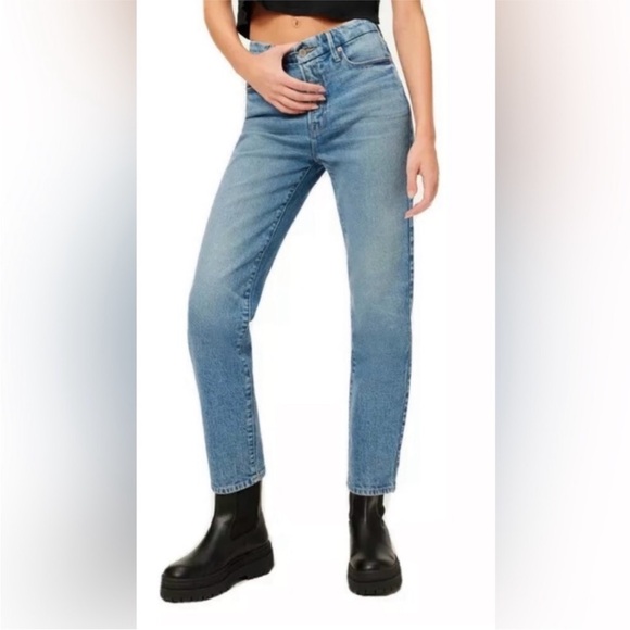 GOOD AMERICAN Good Vintage Ankle Jean Straight Leg Medium Wash Size 6 28 New - Picture 13 of 13